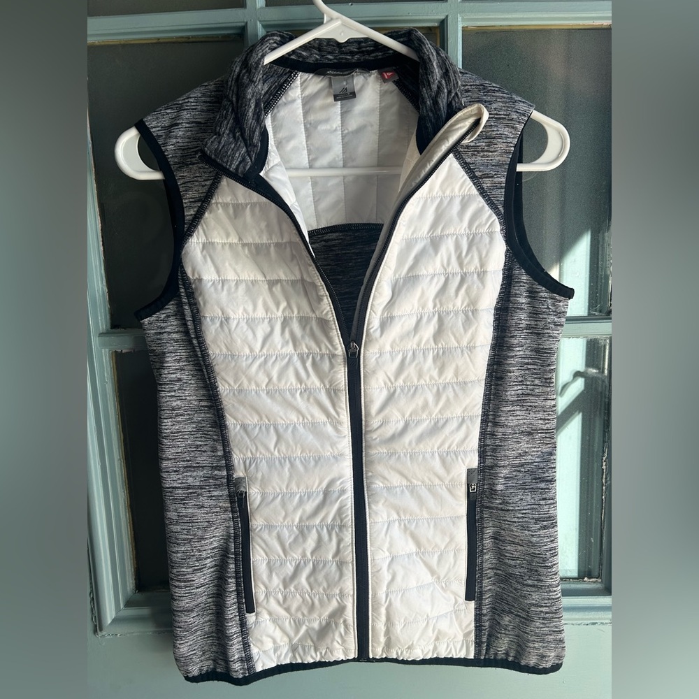 Eddie Bauer Hybrid Vest Emberlite Full Zip Puffer Sleeveless Jacket White Small